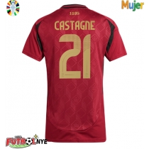 Camiseta Bélgica Timothy Castagne #21 Primera Equipación para mujer Eurocopa 2024 manga corta